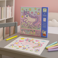 Zestaw 5 sztuk szablonów szablonów do odrysowania JEDNOROŻCE DJECO DJ08862
