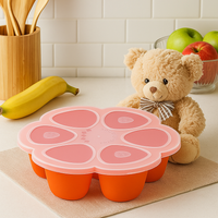Silikonowy pojemnik do mrożenia mleka, pokarmu, 6 x 90 ml paprika, Beaba