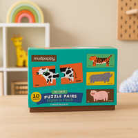 Dwujęzyczne puzzle ze zwierzątkami do nauki pierwszych słów Angielski/Francuski 2+