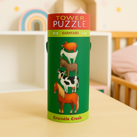 Puzzle dla dzieci - wieża, stodoła, zwierzęta wiejskie, 36 el. (puzzli), 3 lat +, Crocodile Creek