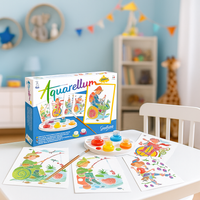 Zestaw artystyczny Krasnale 4 obrazy do malowania + farby Aquarellum