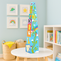 Piramida, wieża z klocków - zwierzęta świata, 2+, VILAC