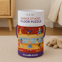 Puzzle Studio Tańca, 60 x 45 cm, 50 el. - kartonowa tuba, Crocodile Creek