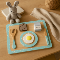 Drewniany Zestaw Śniadaniowy dla Dzieci Bloomingville – 7 Elementów