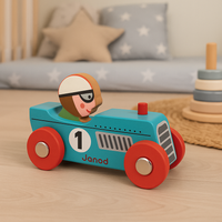 Wyścigówka drewniana Retromotor niebieska, Janod