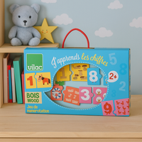 Drewniane puzzle - nauka liczenia do dziesięciu, 20 el., VILAC