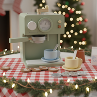 Drewniany Ekspres do Kawy MeCoffee dla dzieci – zestaw Baristy z akcesoriami