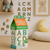 Litery magnetyczne magnesy drewniane 40 elementów Mudpuppy
