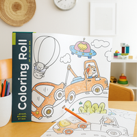 Kolorowanka w rolce 3m z 6 kredkami Środki transportu - Mudpuppy