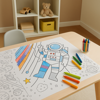 Kolorowanka w rolce 3m z 6 kredkami Kosmos Outer Space - Mudpuppy