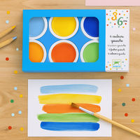 Farby akwarelowe w pudełeczkach - różne kolory 6 szt., DJECO DJ08872