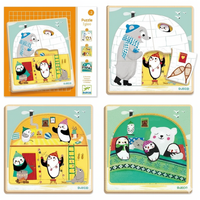 Drewniana układanka Iglo - puzzle 3-warstwowe z drewna Igloo DJECO, DJ01485