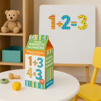 Drewniane magnesy LICZBY CYFRY magnetyczne - zestaw magnesów Mudpuppy