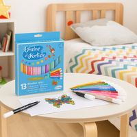 Farby do malowania na szkle w pisaku / długopisie - 13 sztuk SENTOSPHERE