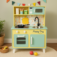 Duża drewniana kuchnia dla dzieci JANOD Happy Day – interaktywna kuchnia z akcesoriami (3–8 lat)