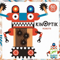 Układanka magnetyczna - optyczna Kinoptik ROBOTY - 60 el. do układania robotów, DJECO DJ05611
