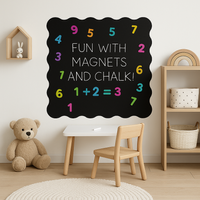 Tablica ścienna naklejka magnetyczna - tablica kredowa 123